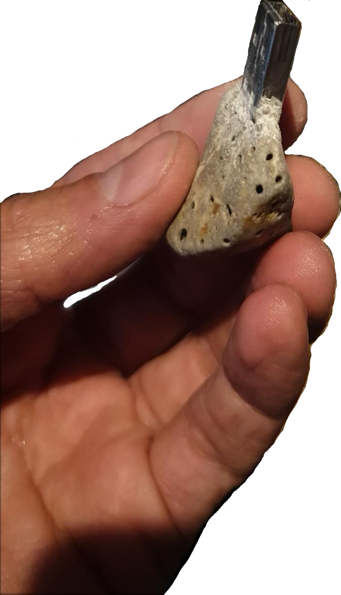 USB embedded in stone